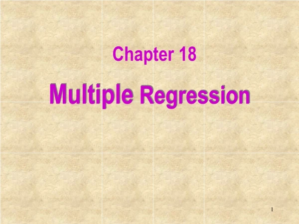Multiple  Regression