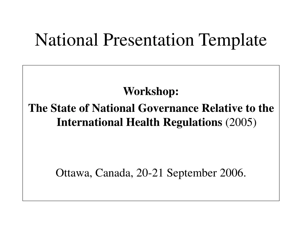 national presentation template