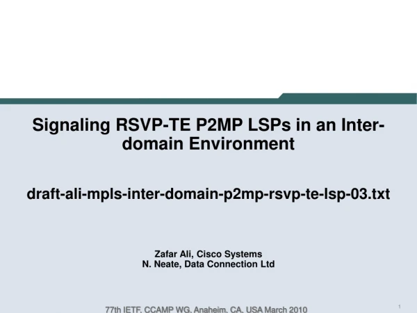 Requirements for inter-domain P2MP tree computation