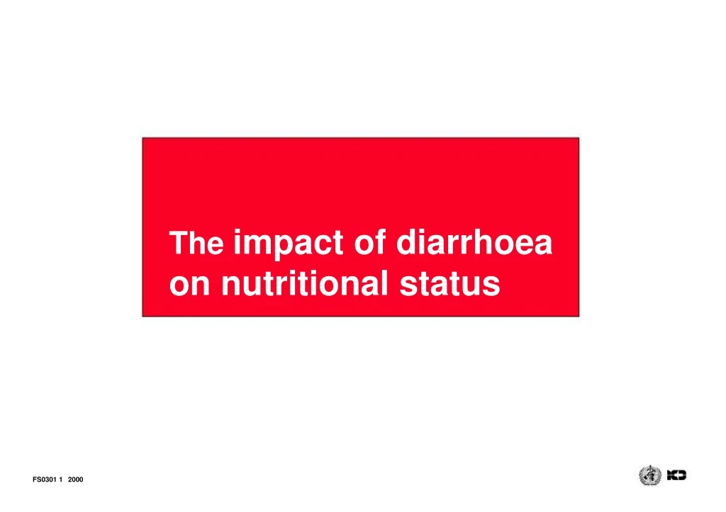 the impact of diarrhoea on nutritional status