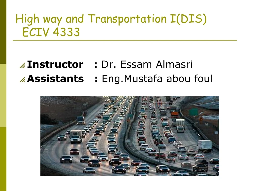 high way and transportation i dis eciv 4333