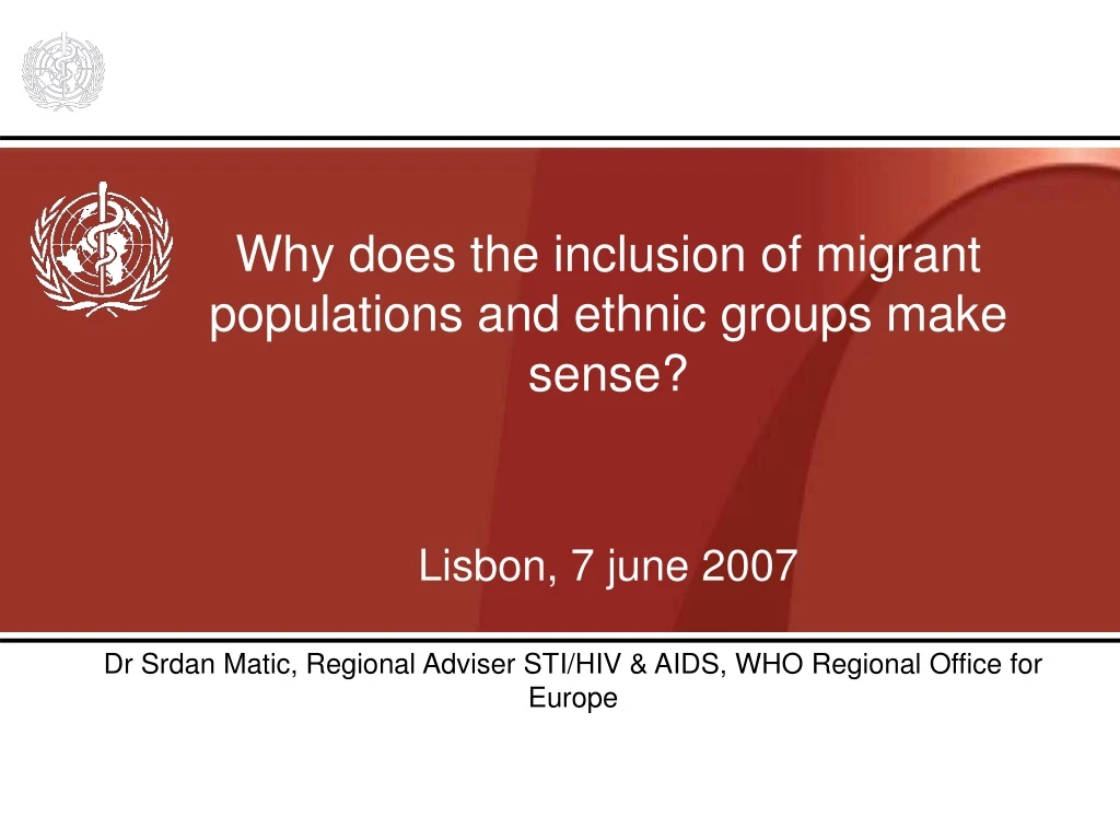 why does the inclusion of migrant populations