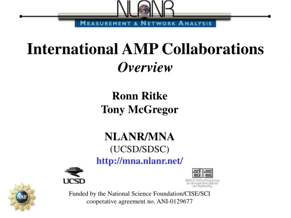 International AMP Collaborations Overview