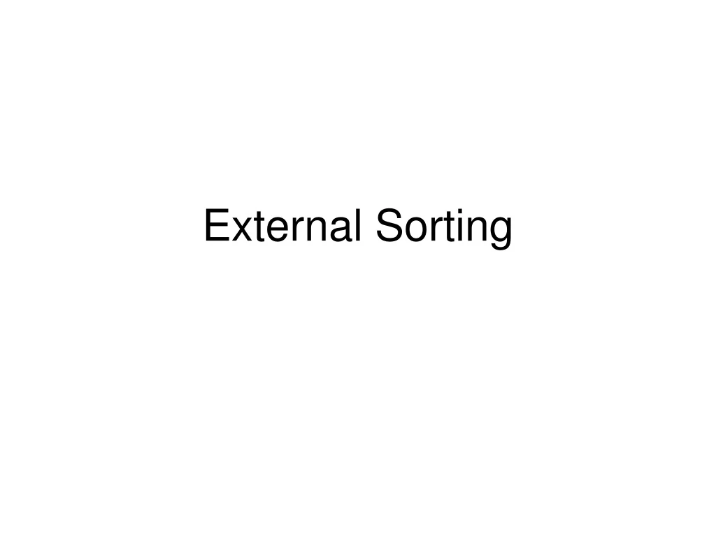 external sorting