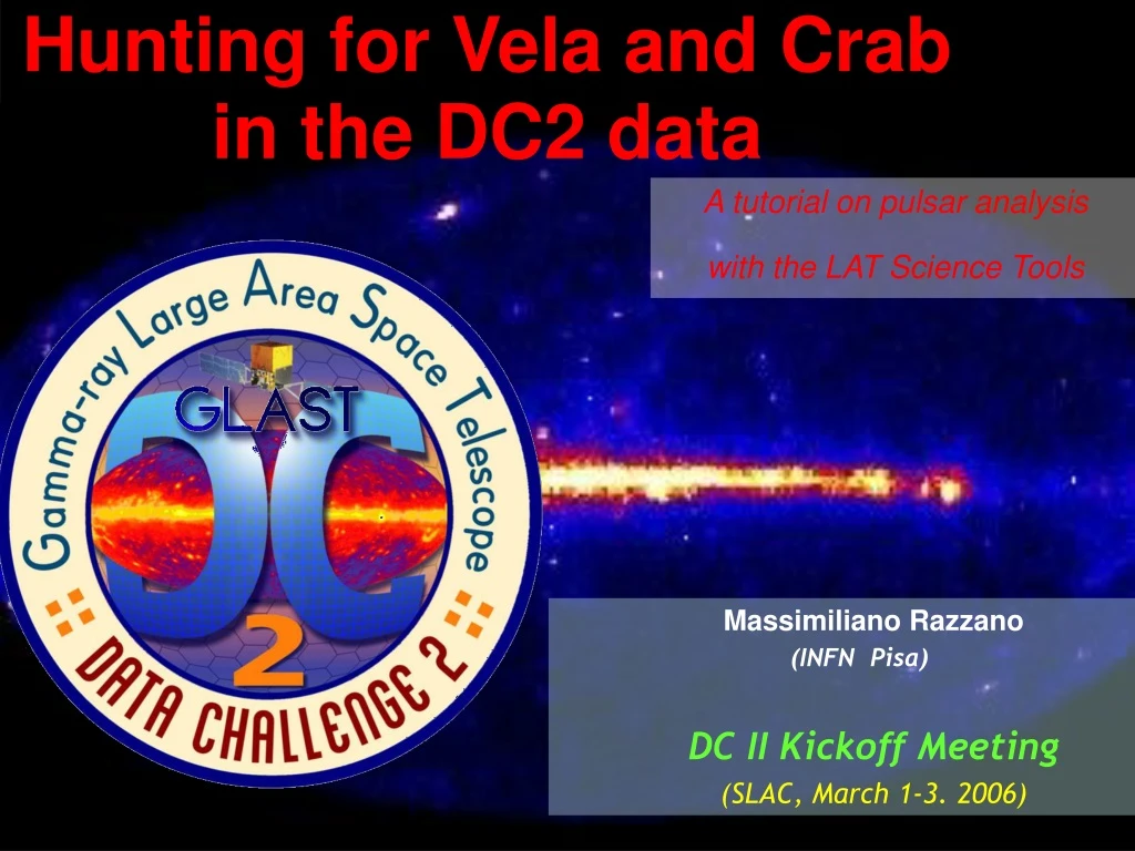 hunting for vela and crab in the dc2 data