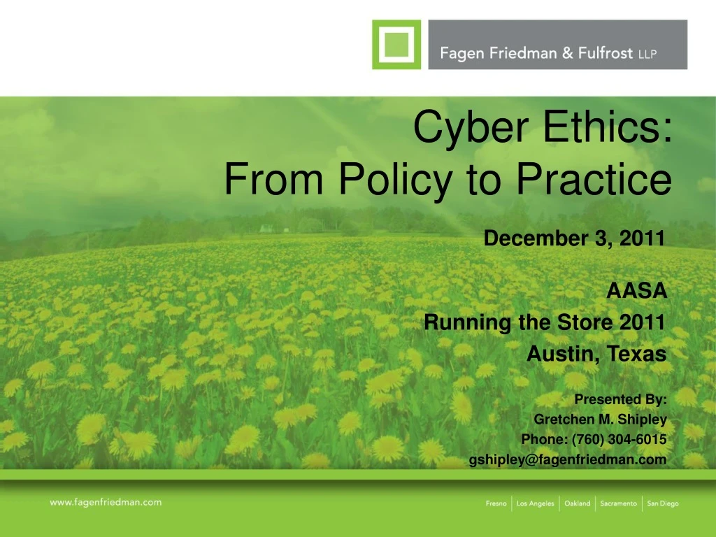 cyber ethics from policy to practice