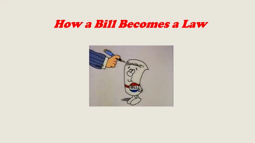 how a bill becomes a law