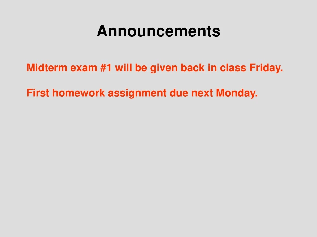 announcements