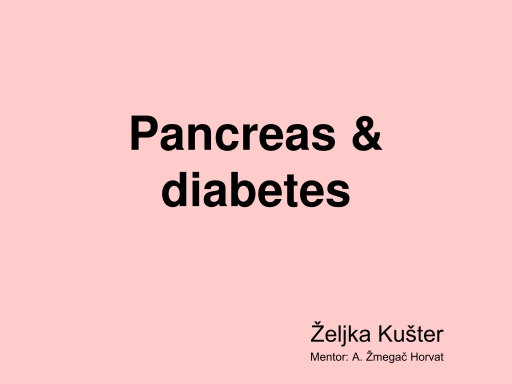 pancreas diabetes
