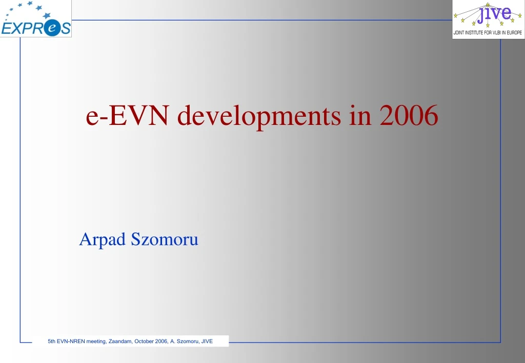 e evn developments in 2006