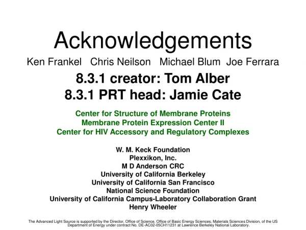 Acknowledgements