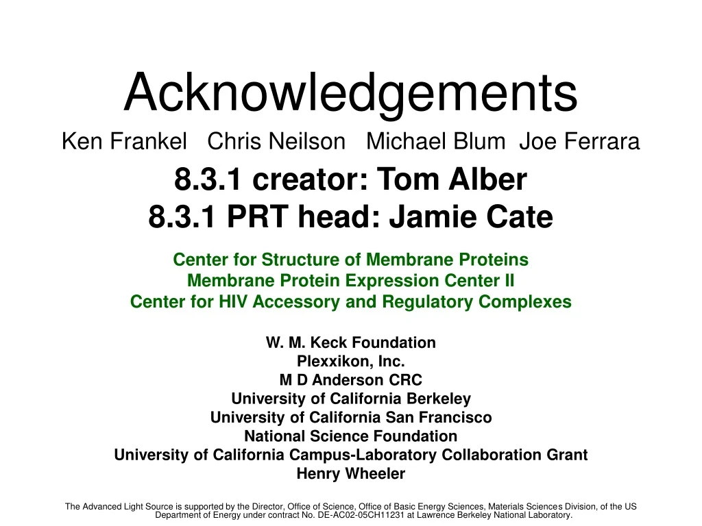 acknowledgements