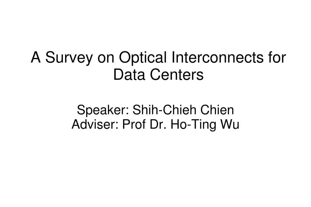 speaker shih chieh chien adviser prof dr ho ting wu