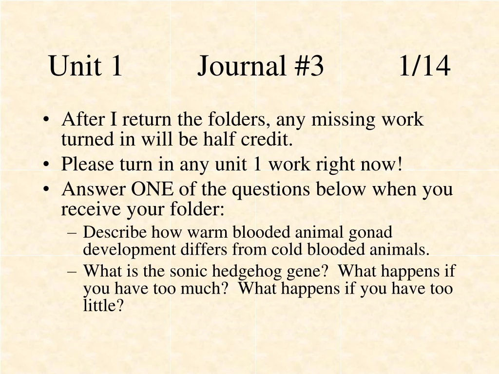unit 1 journal 3 1 14