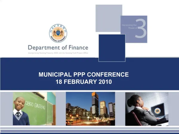 MUNICIPAL PPP CONFERENCE 18 FEBRUARY 2010