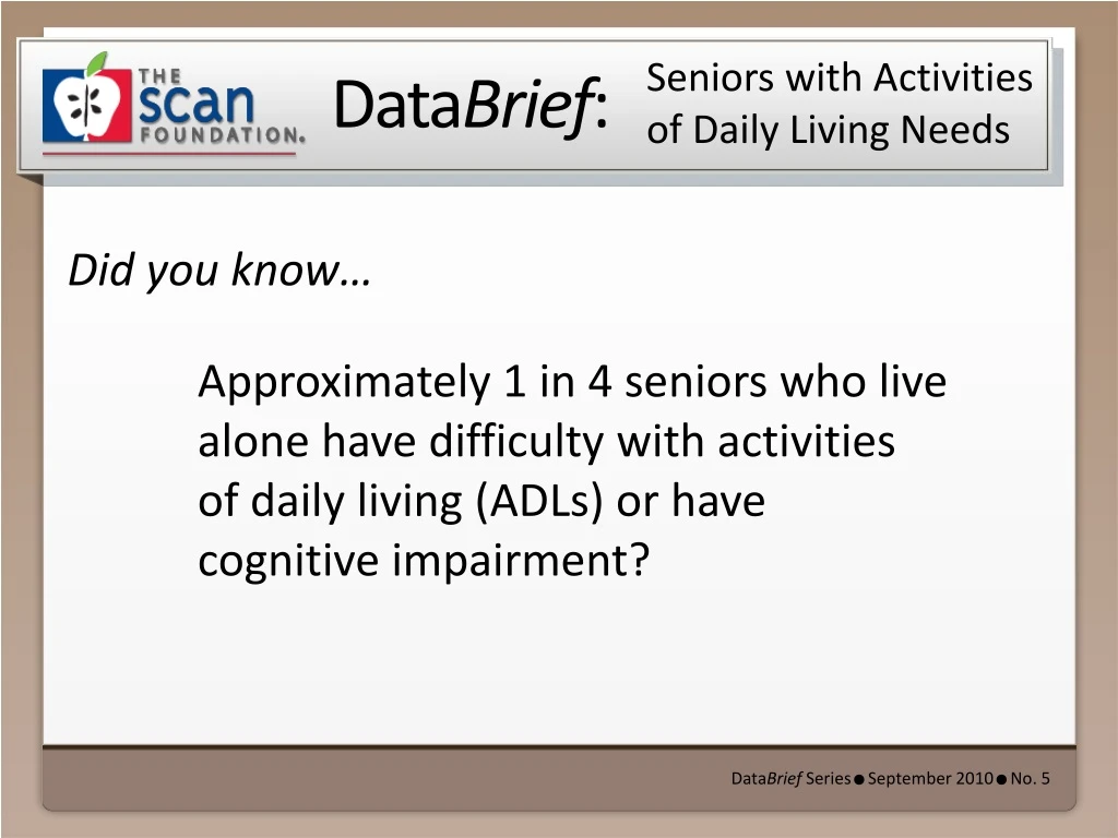 seniors with activities of daily living needs