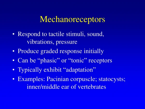 Mechanoreceptors