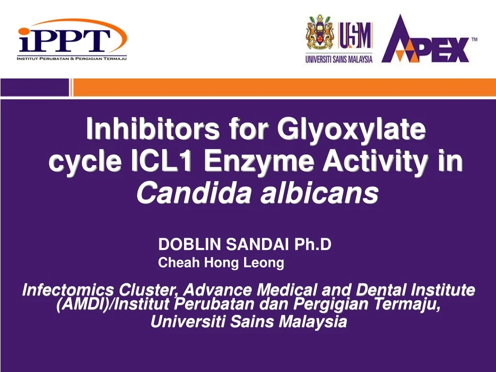 inhibitors for glyoxylate cycle icl1 enzyme