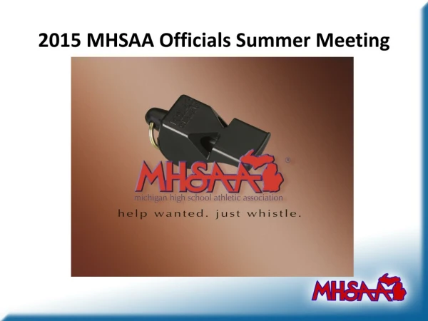 2015 MHSAA Officials Summer Meeting