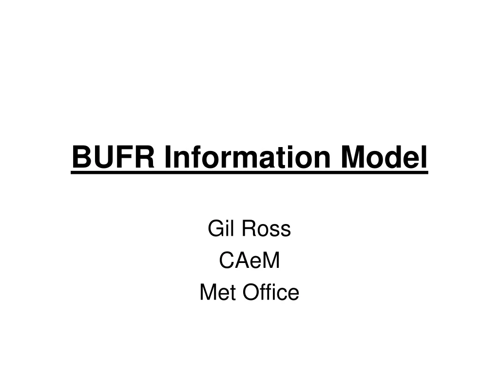 bufr information model