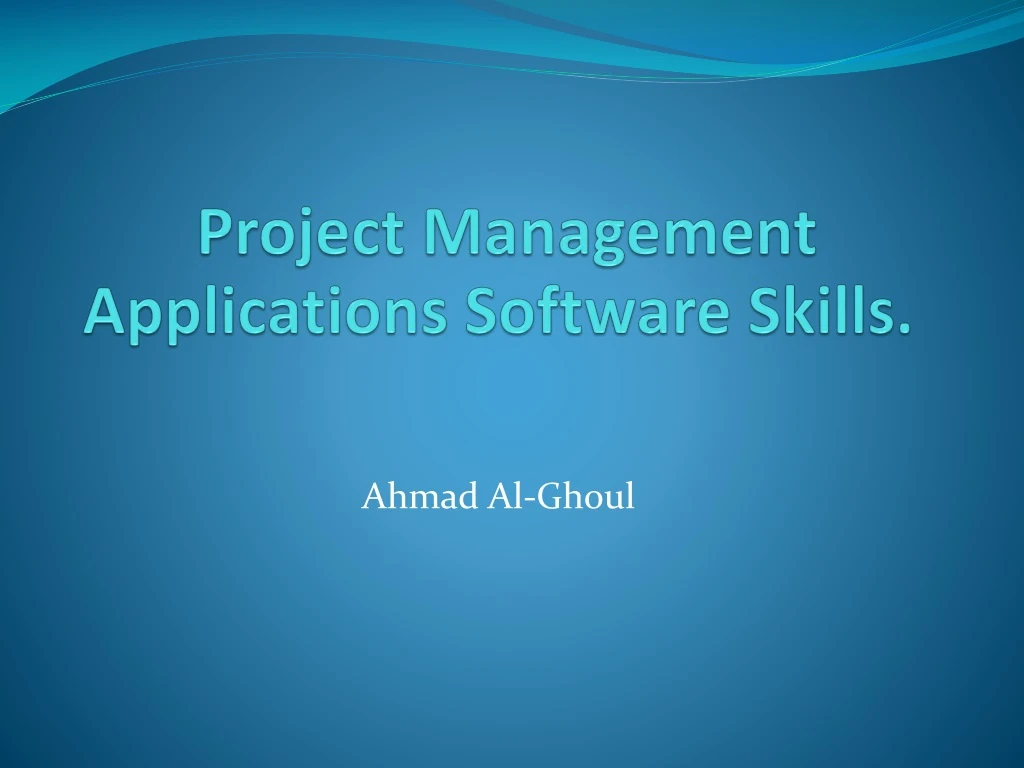 project management applications software skills
