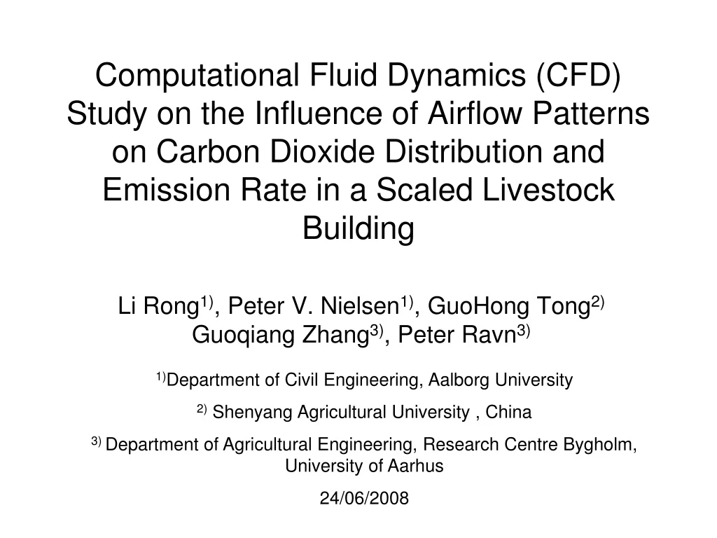 li rong 1 peter v nielsen 1 guohong tong 2 guoqiang zhang 3 peter ravn 3