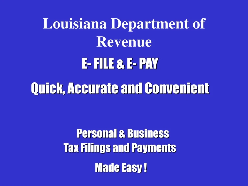 louisiana department of revenue