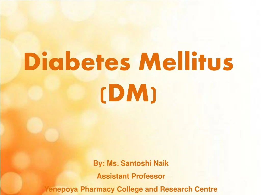diabetes mellitus dm