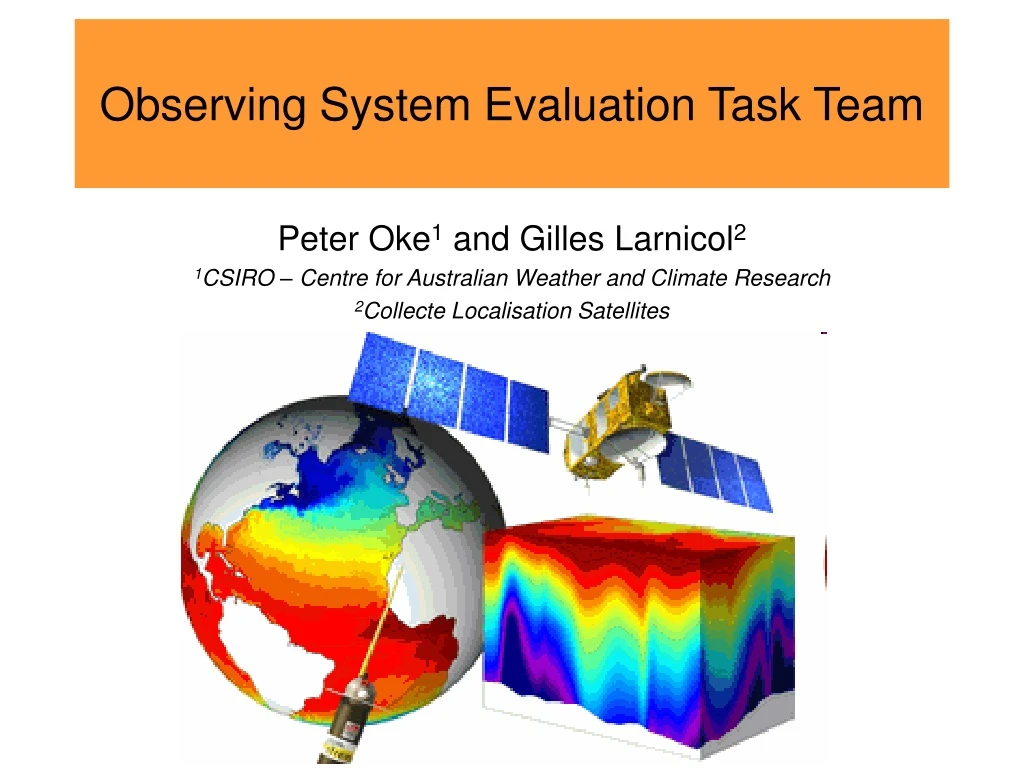 observing system evaluation task team