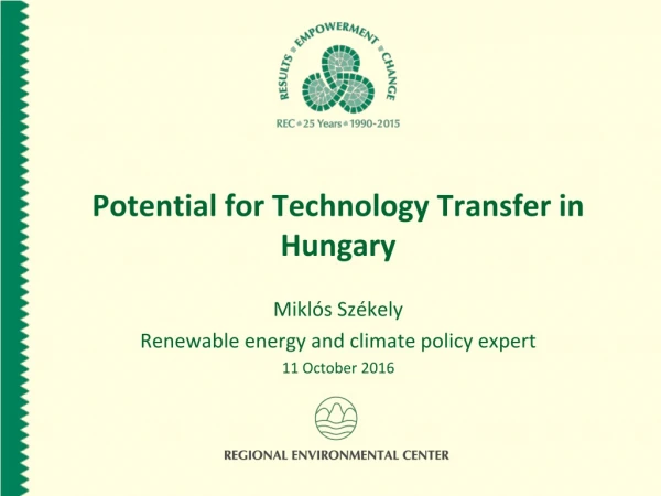Potential for Technology Transfer in  Hungary