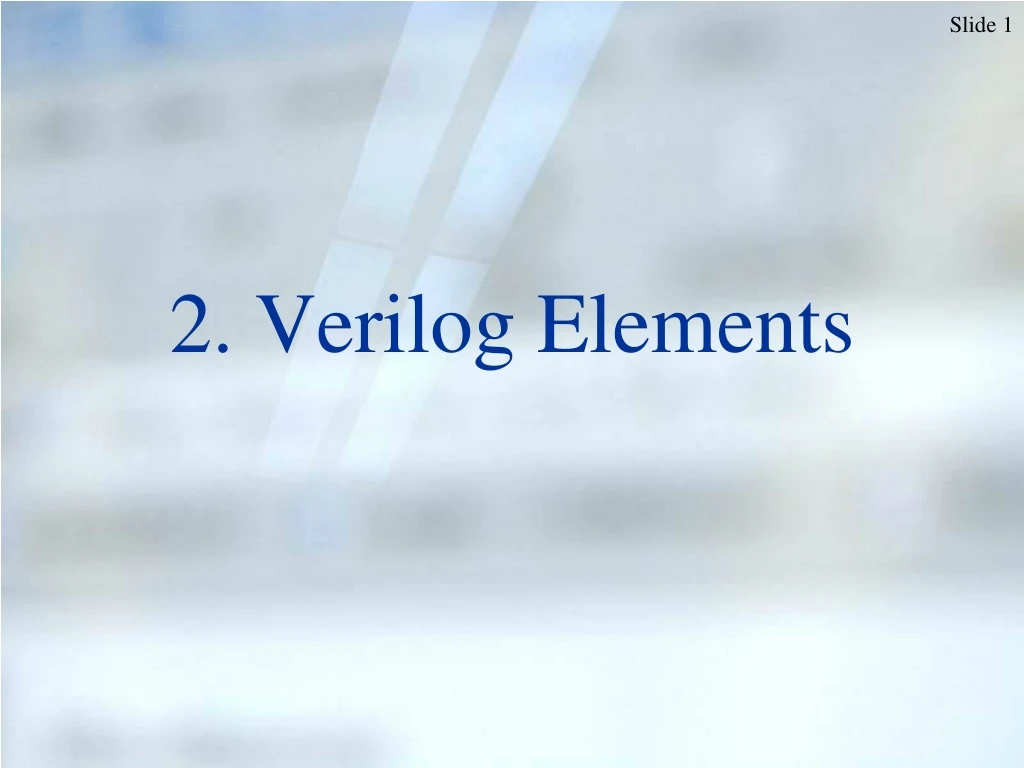 2 verilog elements