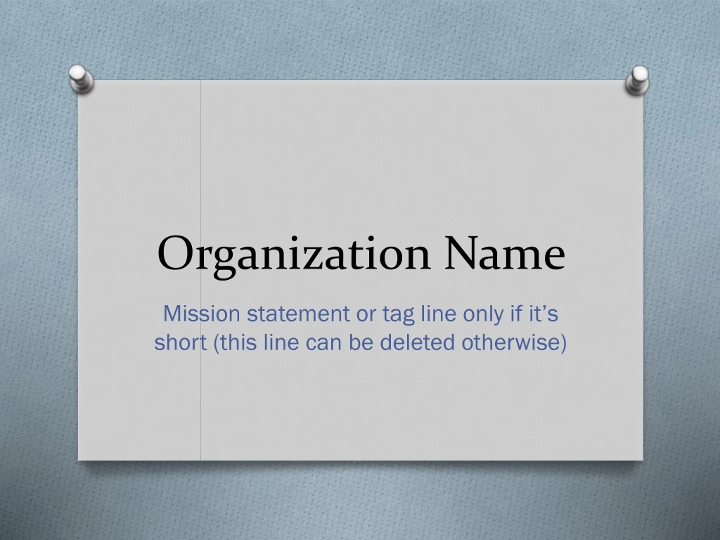 organization name