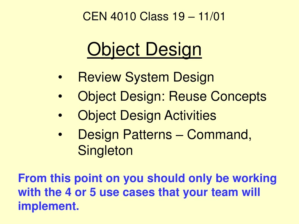 object design