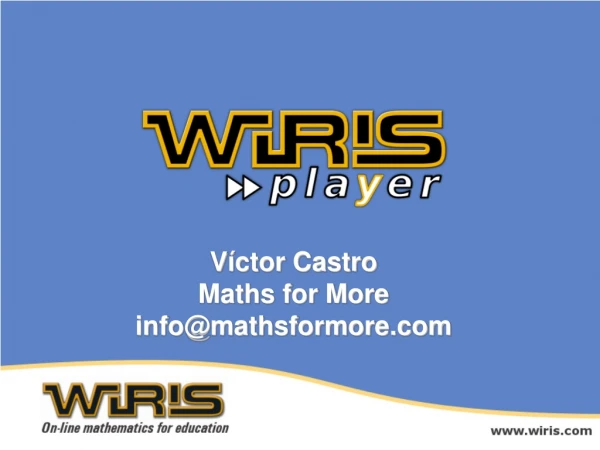 Víctor Castro Maths for More info@mathsformore