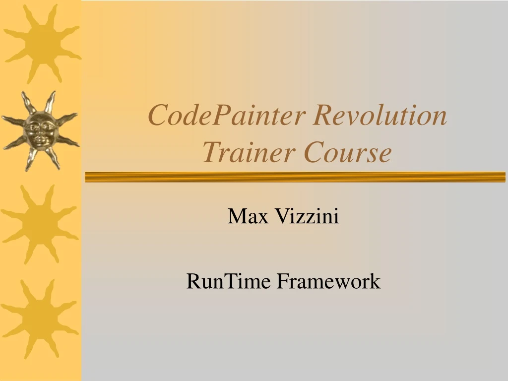 codepainter revolution trainer course