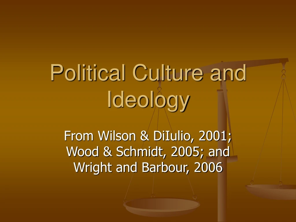 political culture and ideology