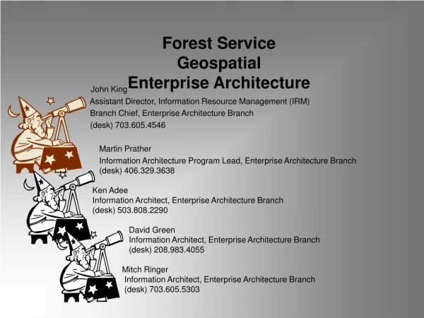 Forest Service Geospatial Enterprise Architecture