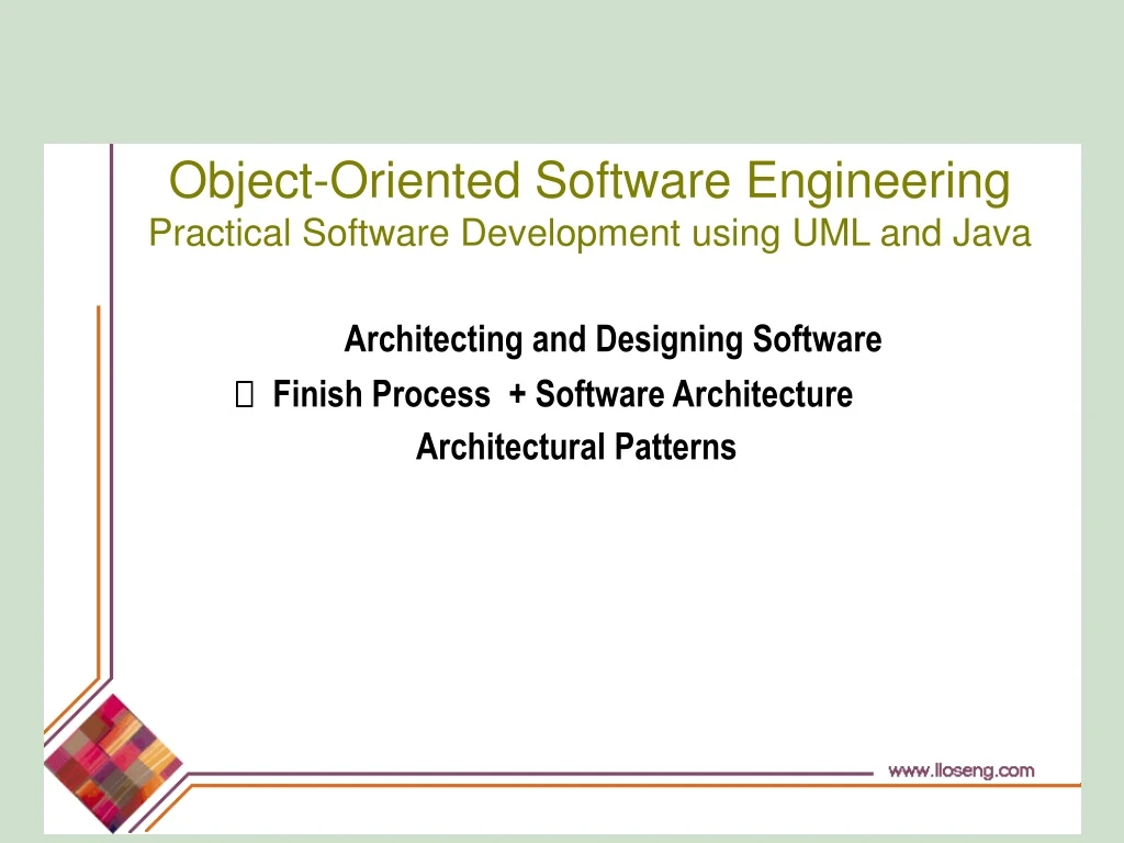 object oriented software engineering practical