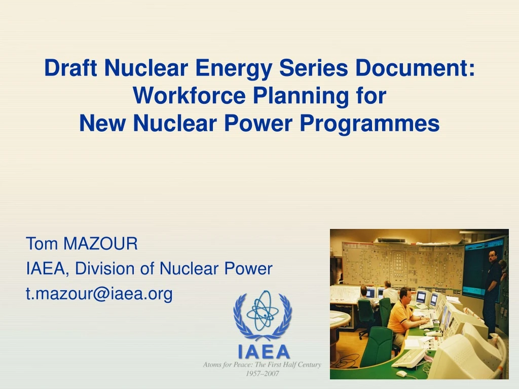 draft nuclear energy series document workforce planning for new nuclear power programmes