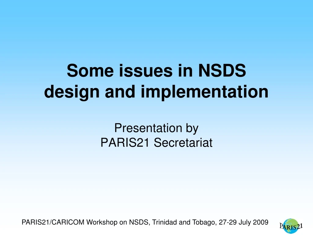 some issues in nsds design and implementation