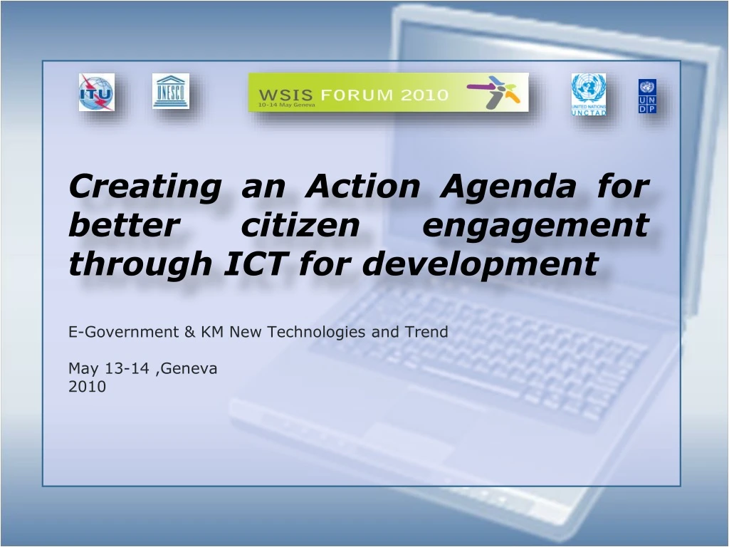 creating an action agenda for better citizen engagement through ict for development