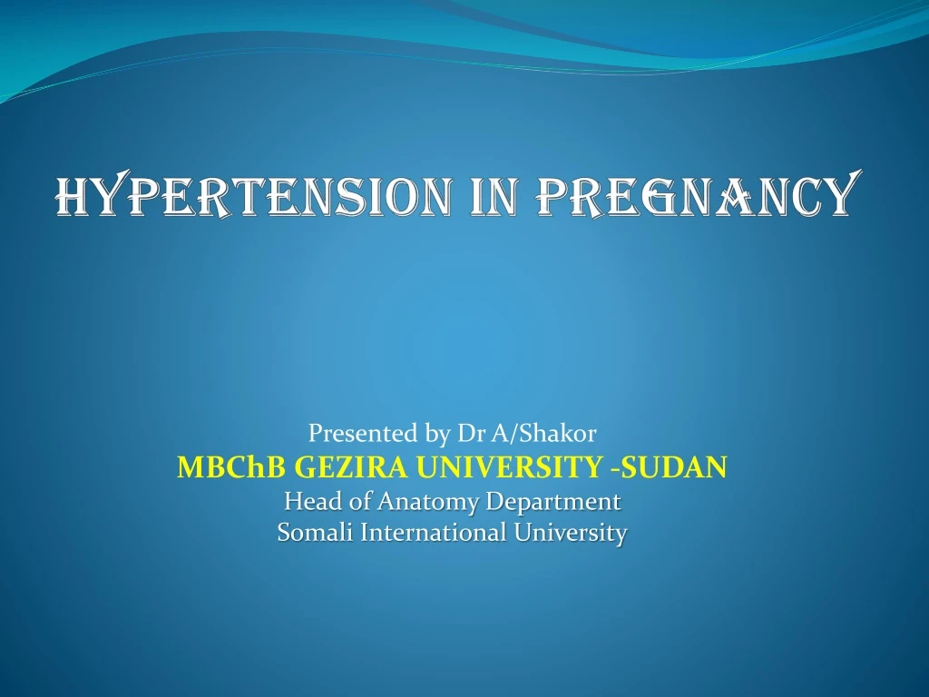 hypertension in pregnancy