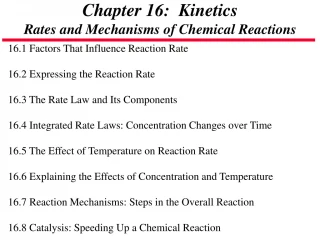 PPT - Chapter 10 Chemical Kinetics II. Composite Mechanisms PowerPoint ...