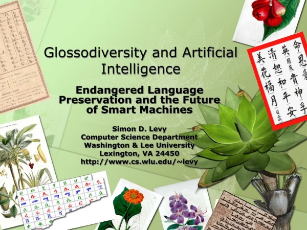 Glossodiversity and Artificial Intelligence