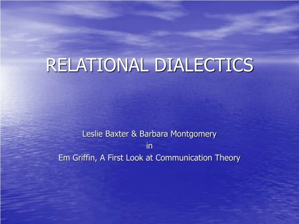 RELATIONAL DIALECTICS