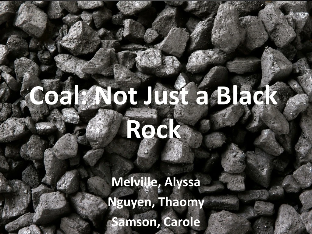 coal not just a black rock