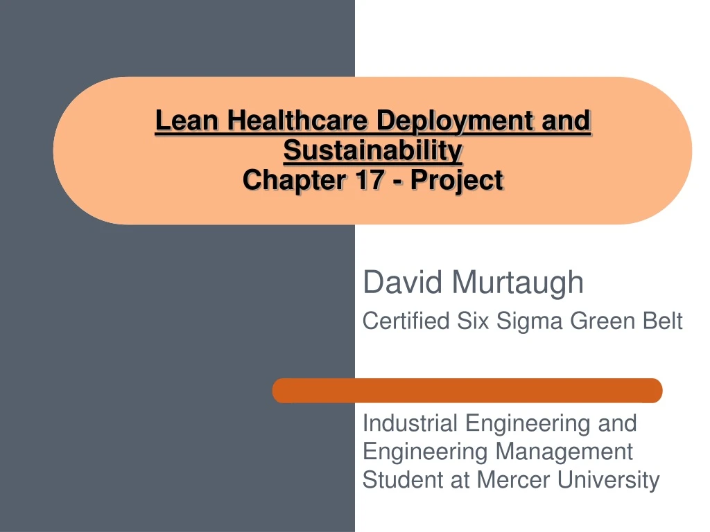 lean healthcare deployment and sustainability chapter 17 project
