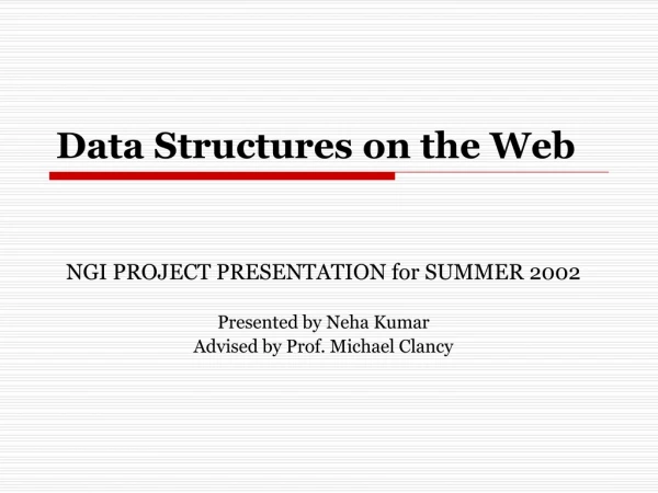 Data Structures on the Web