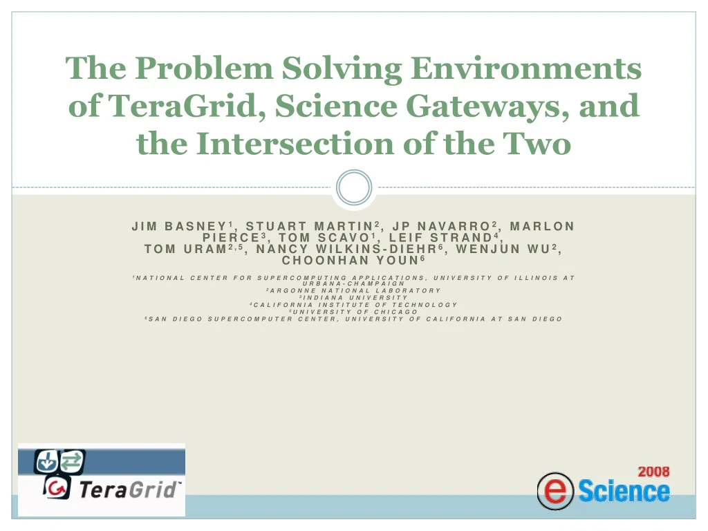 the problem solving environments of teragrid science gateways and the intersection of the two