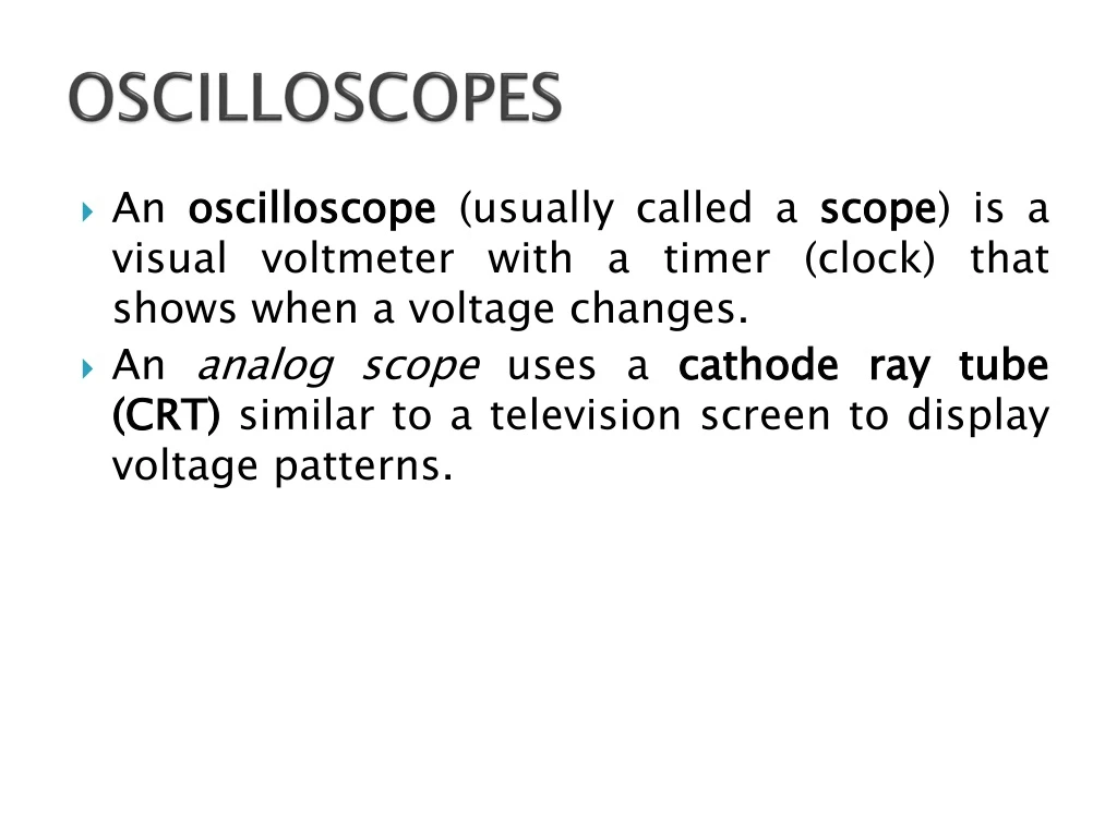 oscilloscopes